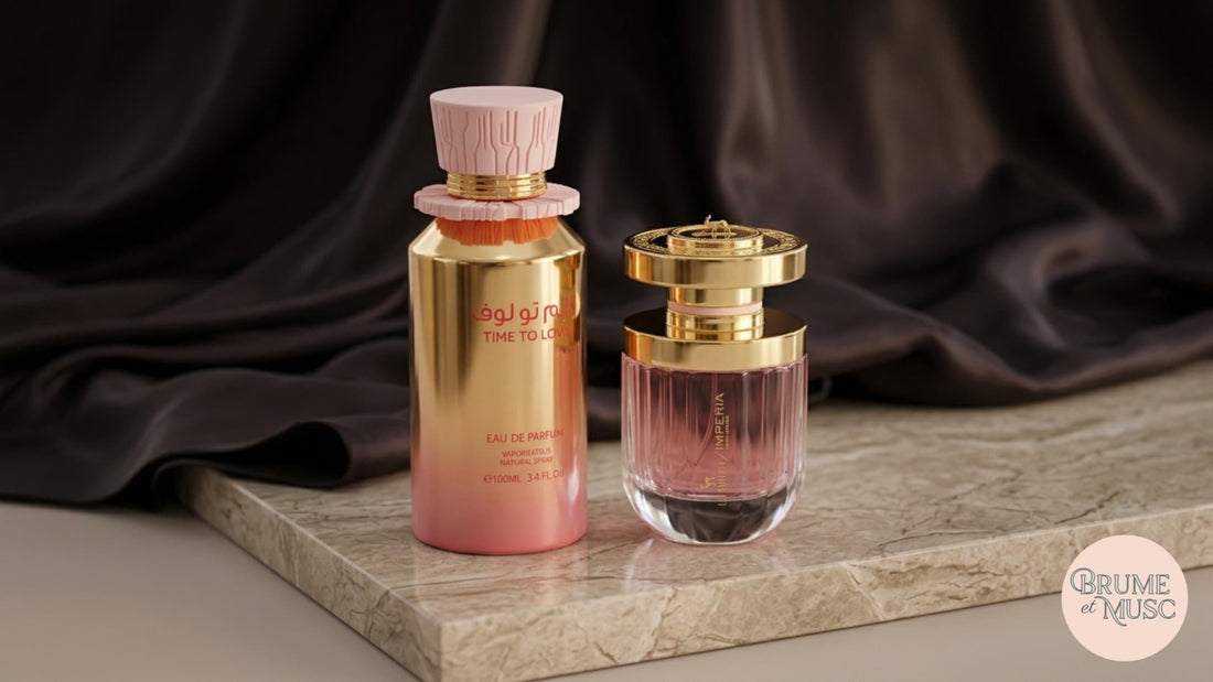 Sélection de flacons de parfums de Dubaï de marques confidentielles comme La Gazelle et Risala