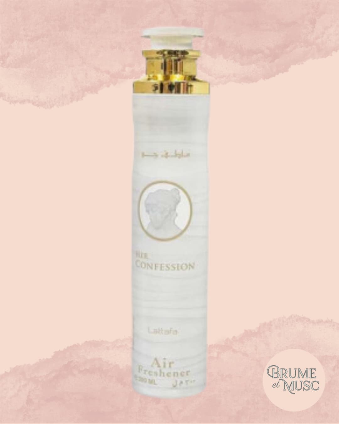 Désodorisant intérieur Her Confession Lattafa 300ml spray maison cannelle encens tubéreuse