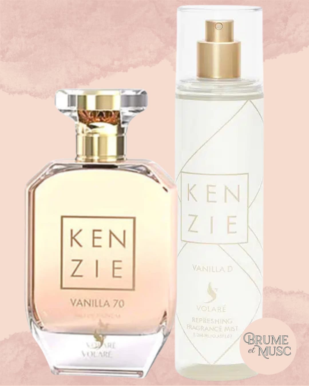 Pack Duo Kenzie Vanilla 70 comprenant l'eau de parfum 100ml et la brume parfumée.