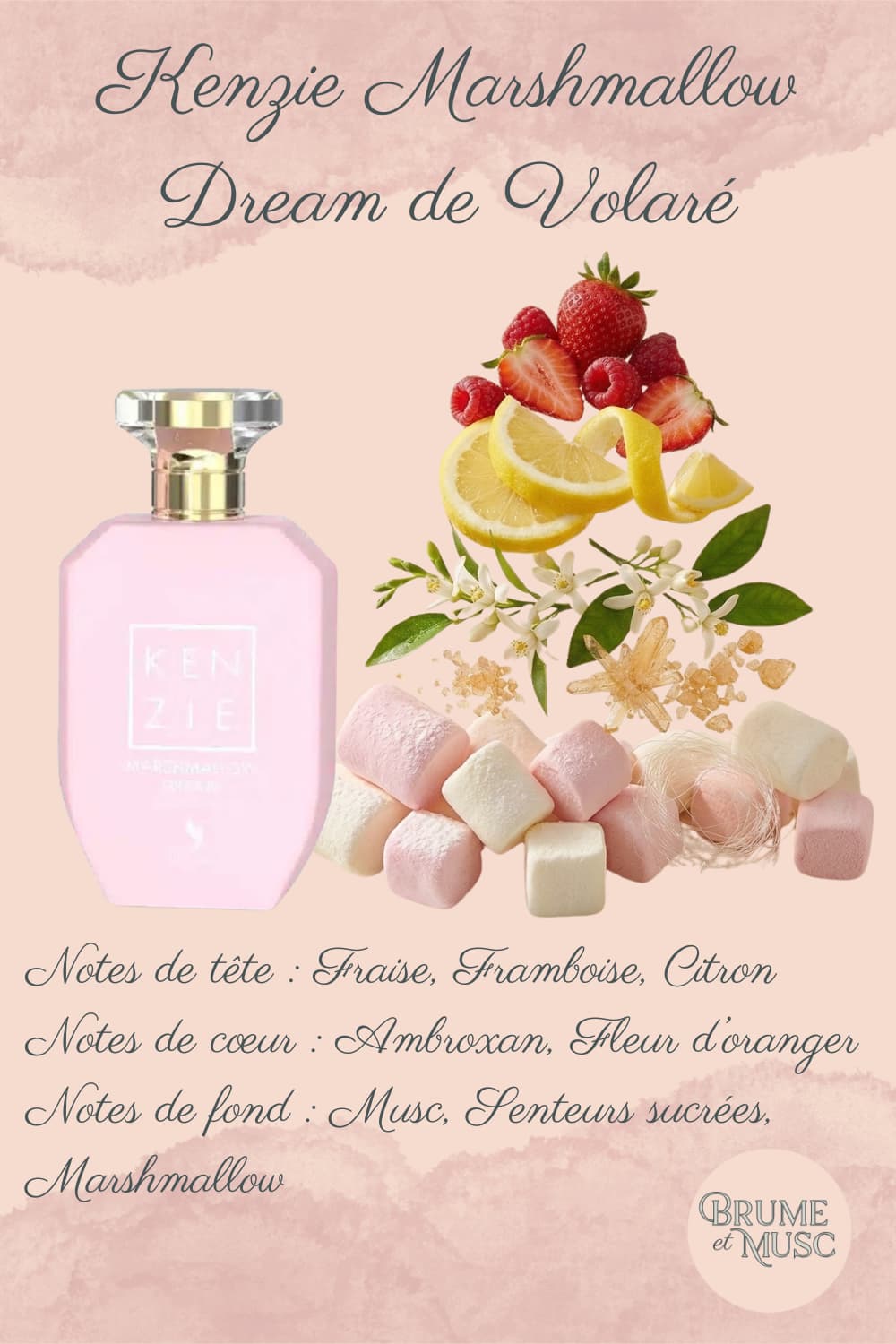 Kenzie marshmallow Dream parfum Guimauve pyramide olfactive