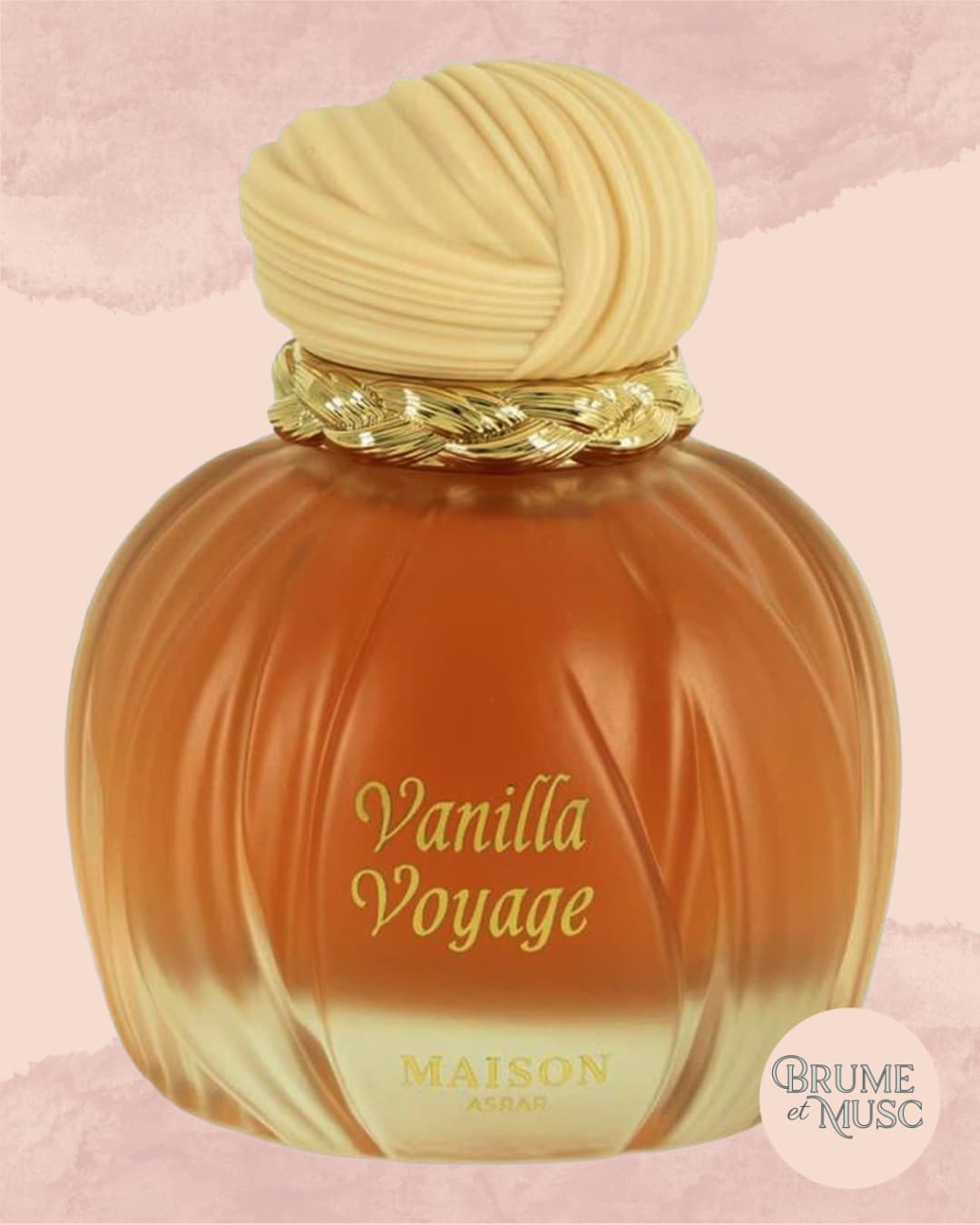 Flacon de l'eau de parfum Vanilla Voyage de Maison Asrar