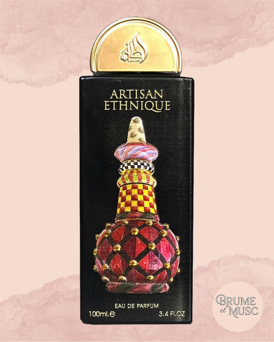 Flacon de l'eau de parfum Artisan Ethnique de Lattafa Pride - Sillage gourmand café et rhum