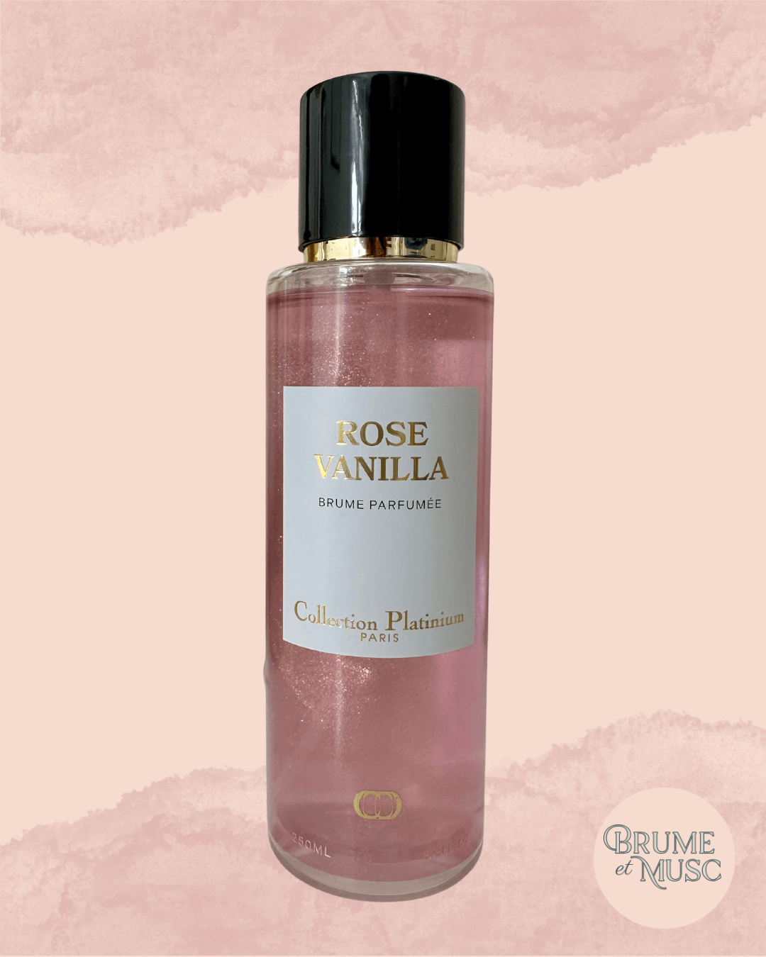 Brume pailletée Rose Vanilla Collection Platinium - Brume et Musc