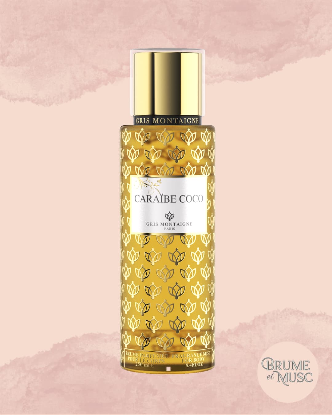 Brume parfumée corps et cheveux Caraïbe Coco Gris Montaigne, senteur tropicale