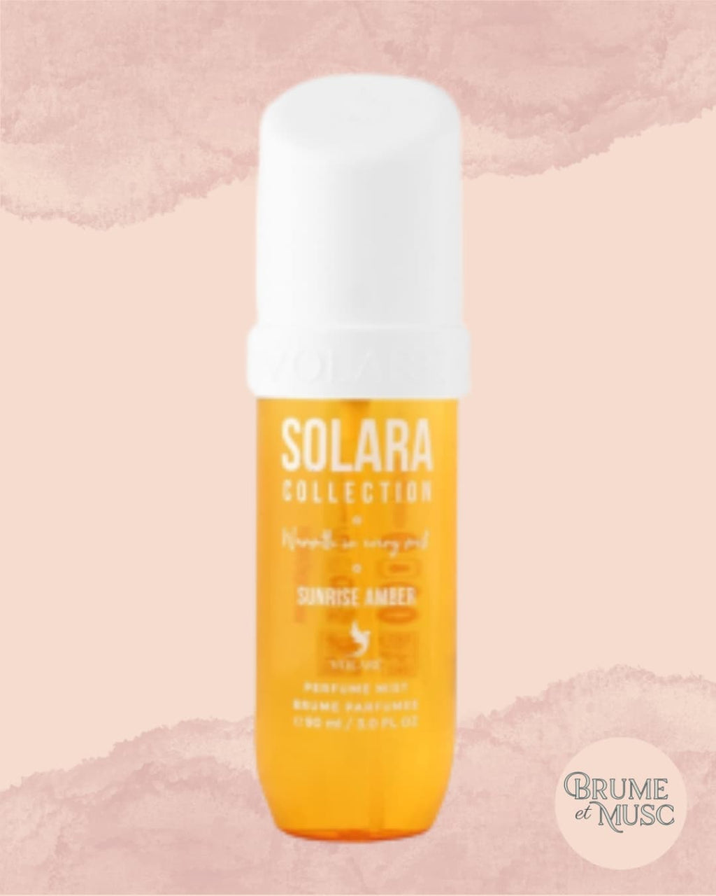 Brume parfumée solaire Sunrise Amber de Volaré format 90ml.
