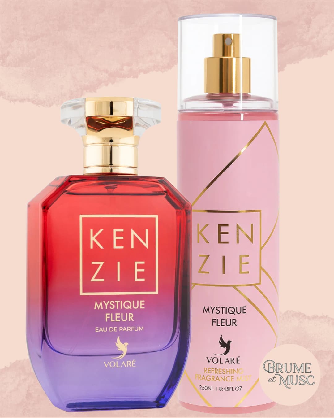 Pack Kenzie Mystique Fleur Volaré comprenant une eau de parfum et une brume parfumée assortie