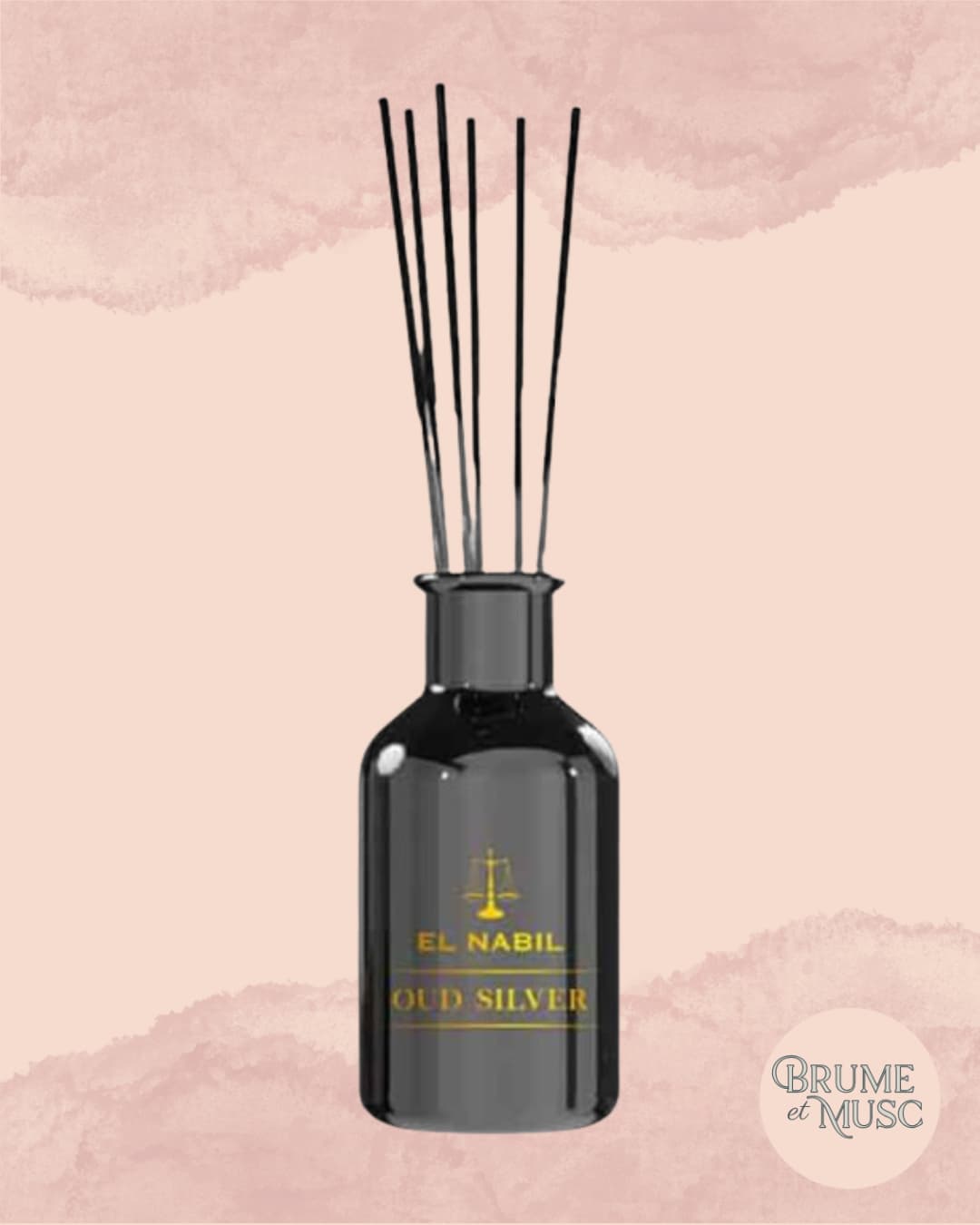 Diffuseur de parfum à bâtonnets en rotin Oud Silver El Nabil 125ml