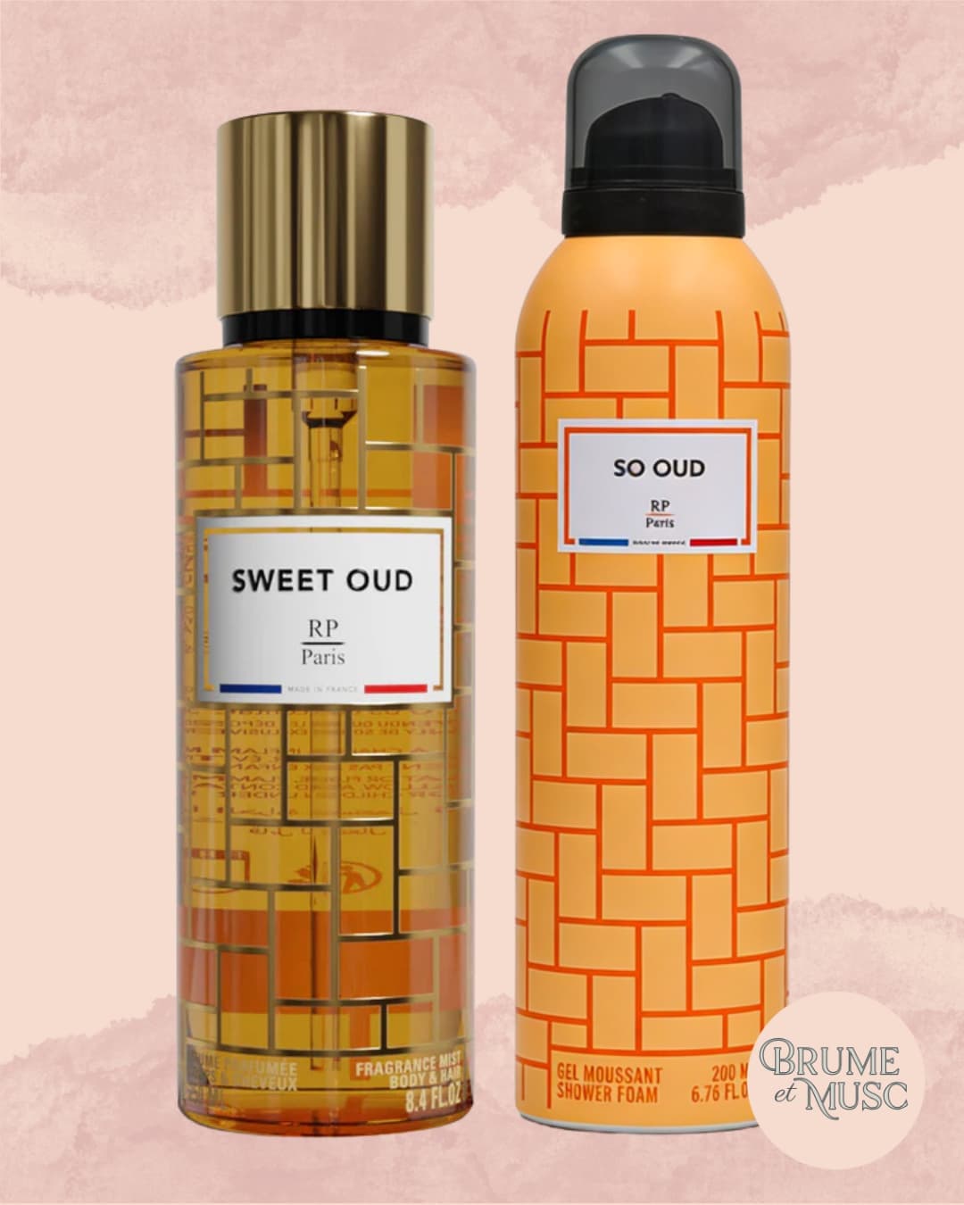 Duo Oud RP Paris composé du gel douche So Oud 200ml et de la brume Sweet Oud 200ml