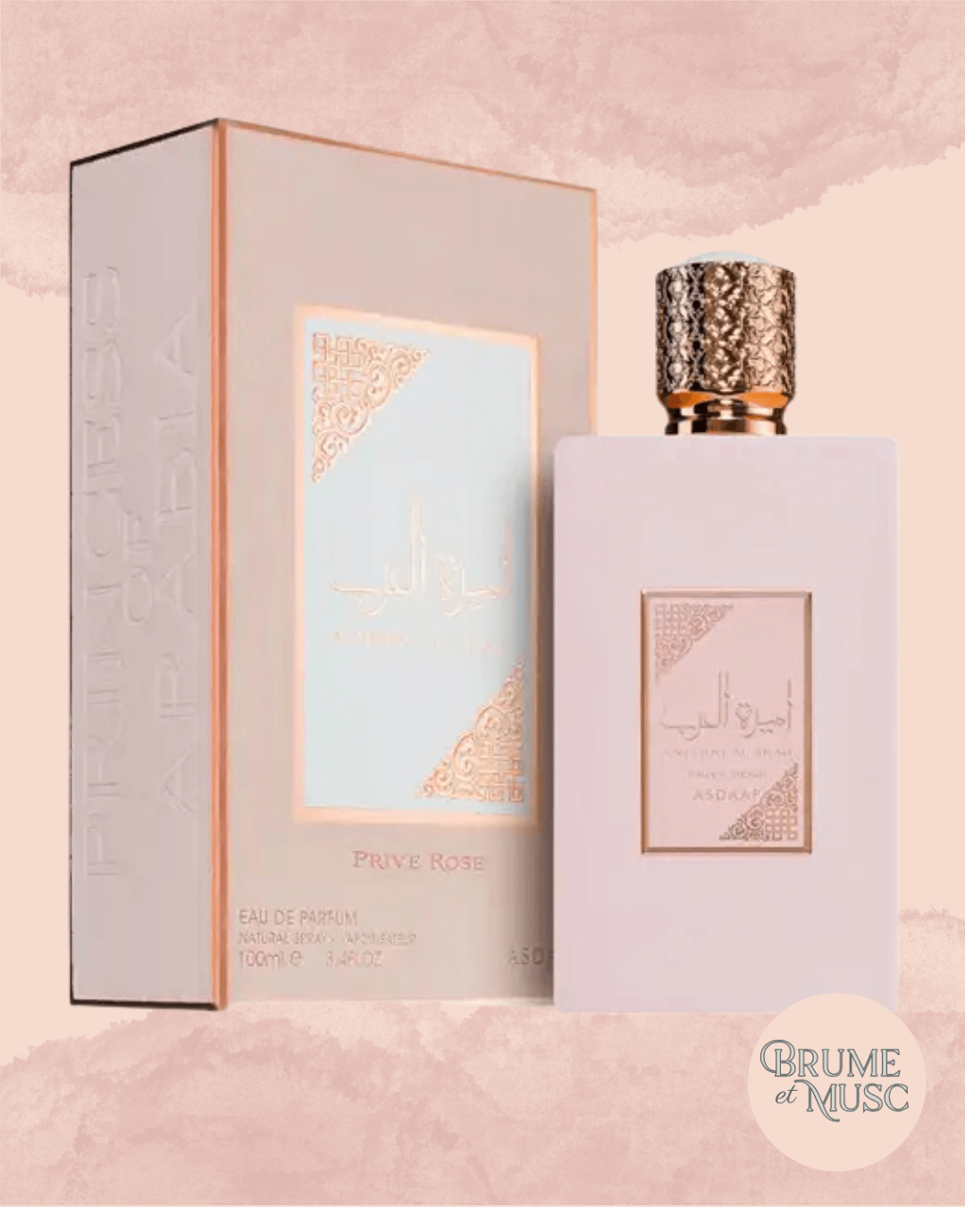Eau de Parfum Ameerat El Arab Privé Rose - Asdaaf - Brume et Musc