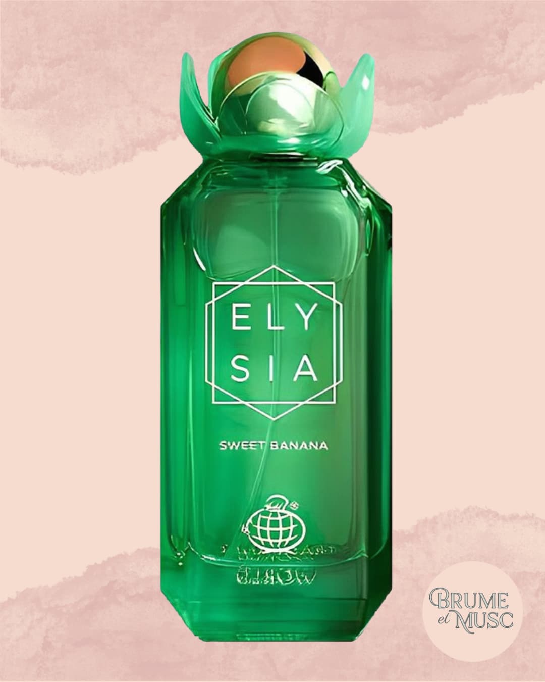 Eau de parfum Elysia Sweet Banana de Fragrance World, flacon élégant