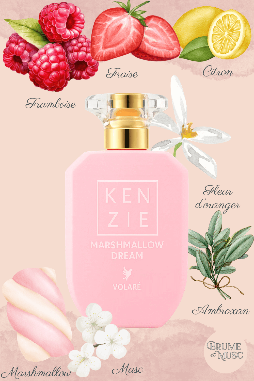 Eau de Parfum Kenzie Marshmallow Dream - Volaré - Brume et Musc