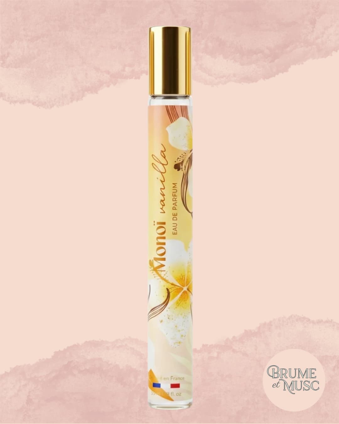 Flacon eau de parfum Monoï Vanilla Collection Platinium 35ml gourmand