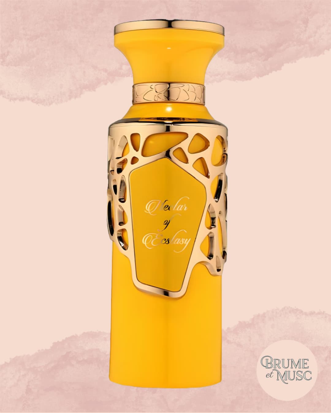Eau de parfum Nectar of Ecstasy de Fragrance World, flacon aux teintes orangées