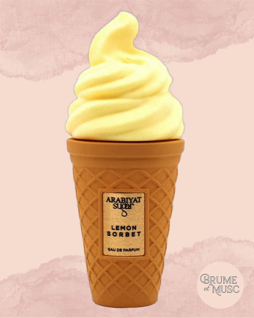 Flacon de l'eau de parfum Lemon Sorbet de Arabiyat Sugar - Parfum gourmand citron et vanille