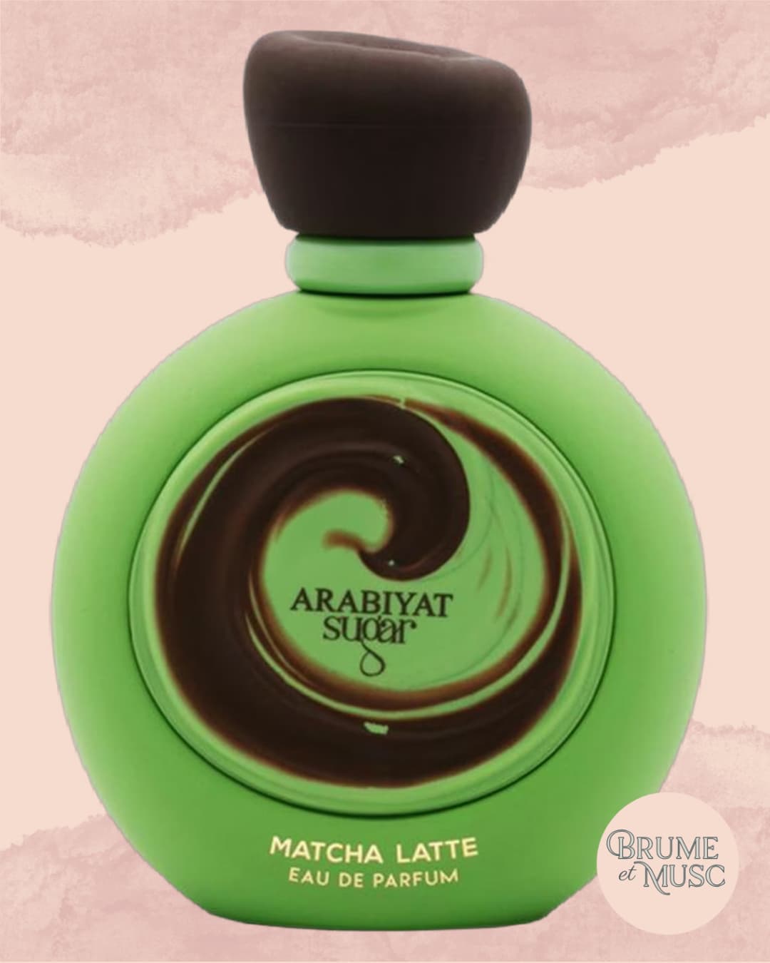 Flacon de l'eau de parfum Matcha Latte de Arabiyat Sugar - Parfum gourmand lait et riz