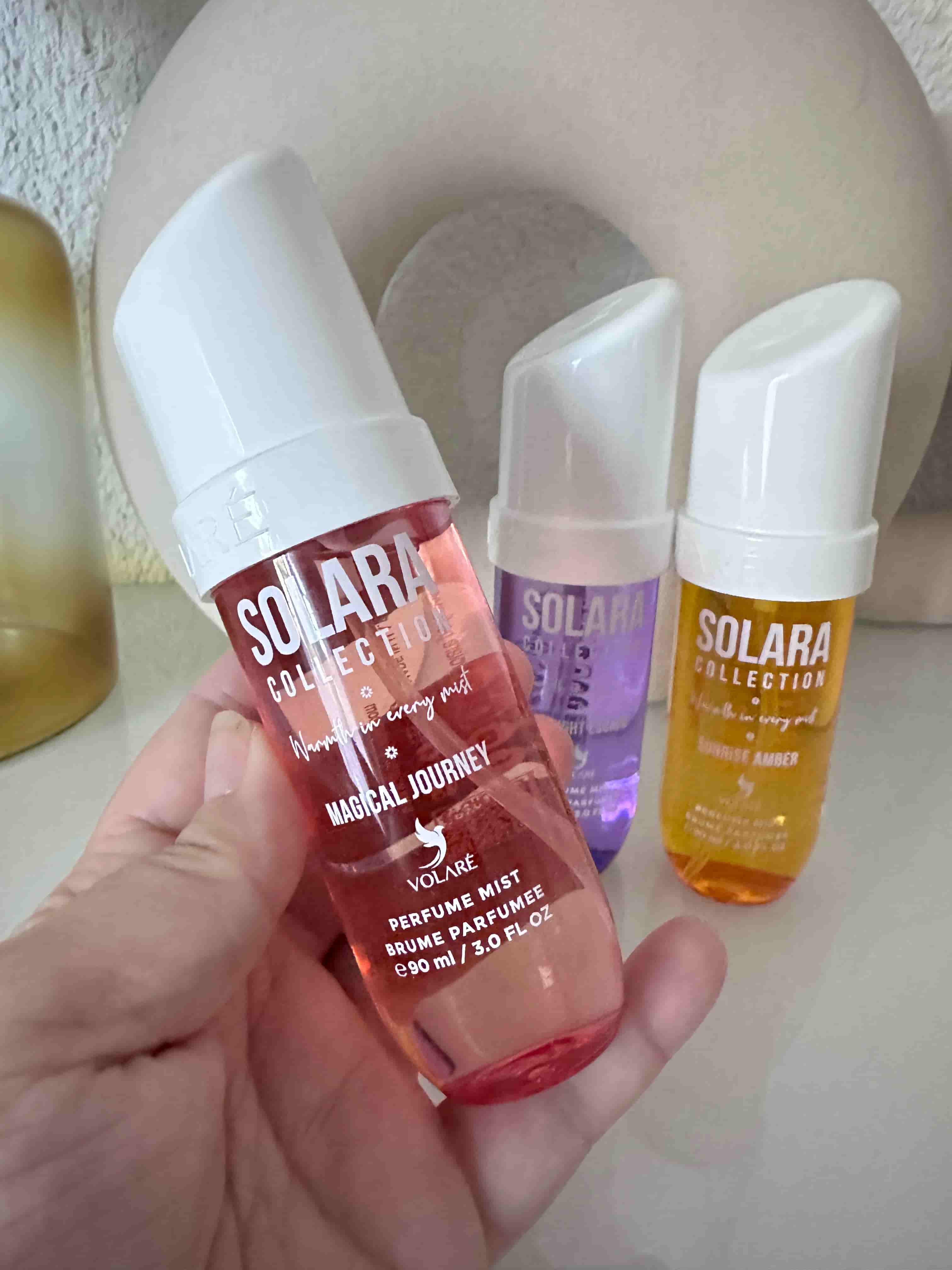 Pyramide olfactive de la brume Solara Magical Journey : Rose, Jasmin et Musc.