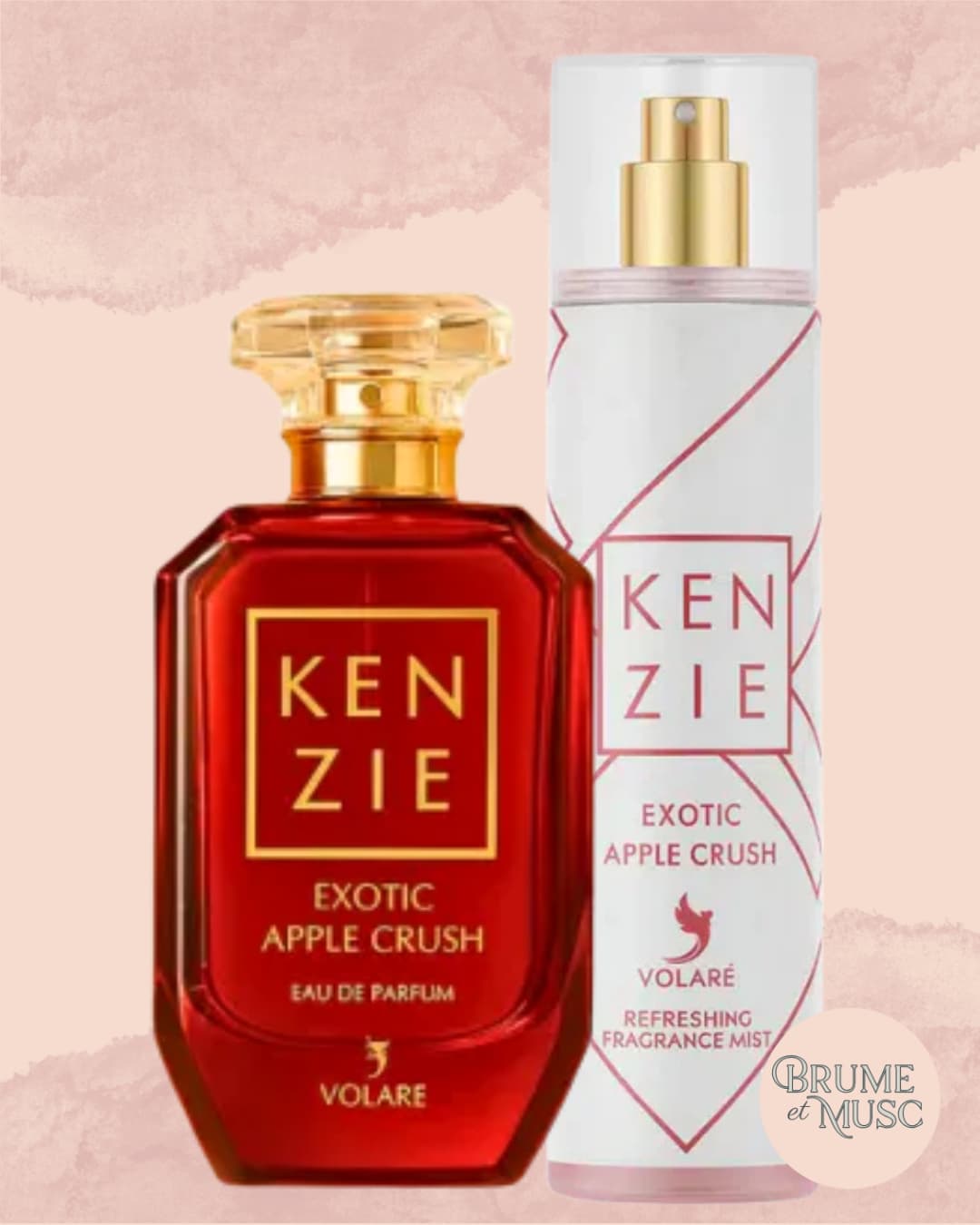 Coffret duo eau de parfum et brume parfumée Kenzie Exotic Apple Crush de Volaré - Senteur pomme rouge et vanille