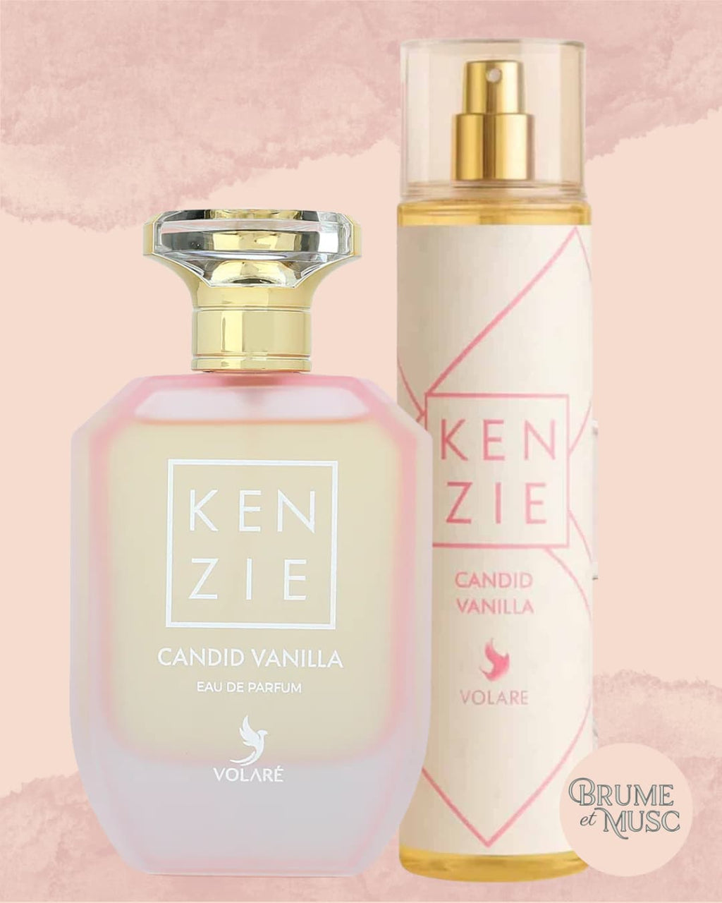 Duo Kenzie Candid Vanilla Volaré comprenant une eau de parfum et une brume parfumée assortie