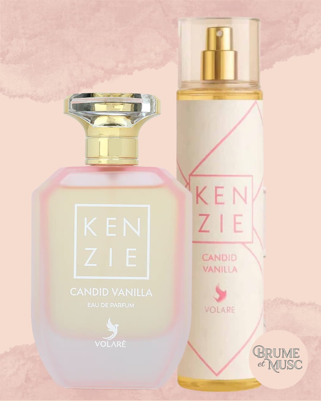 Duo Kenzie Candid Vanilla Volaré comprenant une eau de parfum et une brume parfumée assortie