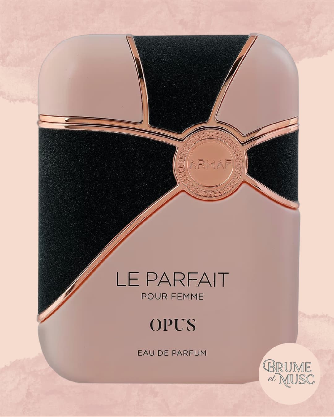 Flacon Le Parfait Opus par Armaf, eau de parfum sophistiquée à la lavande et fleur d'oranger.
