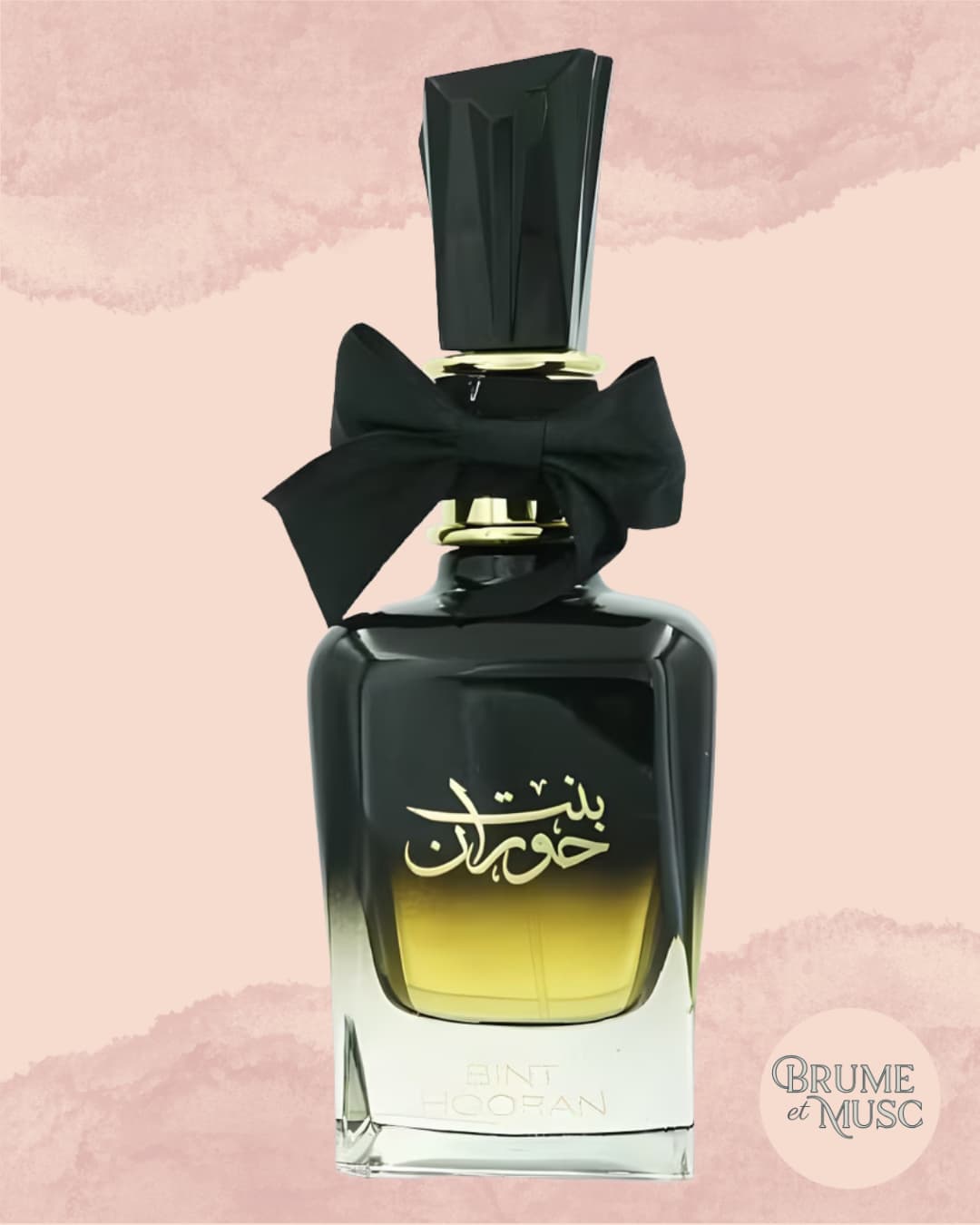 Flacon luxueux Bint Hooran par Ard Al Zaafaran, parfum oriental aux notes de safran, lotus bleu et tabac.