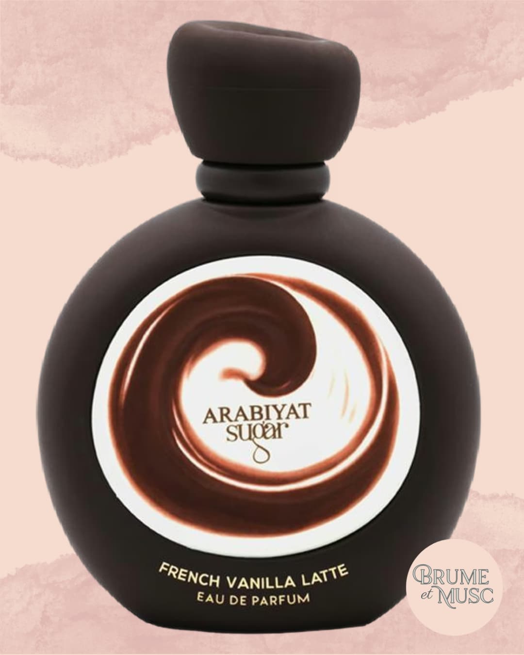 Flacon de l'eau de parfum French Vanilla Latte de Arabiyat Sugar - Parfum chocolat noisette type Nutella