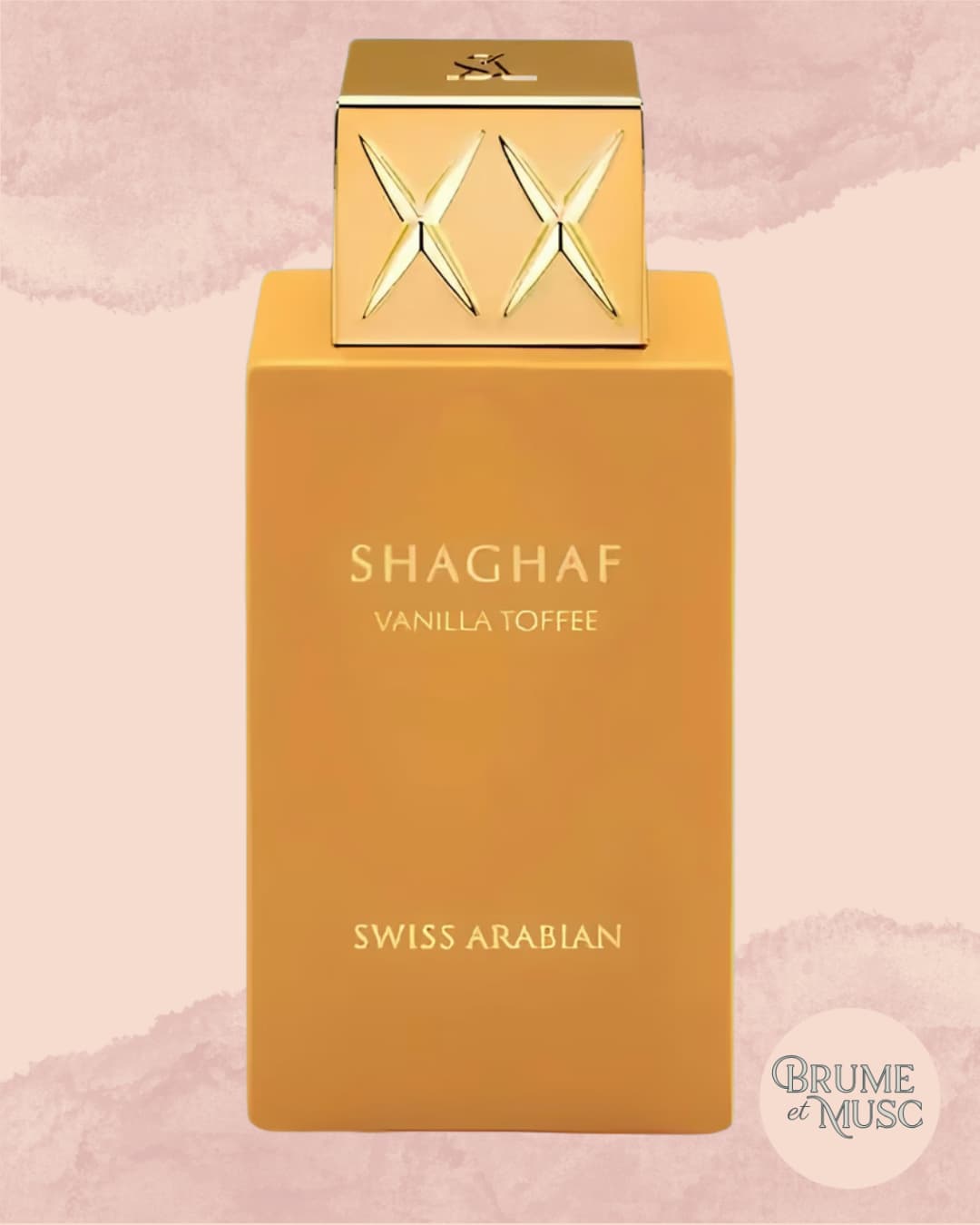 Flacon Shaghaf Vanilla Toffee Swiss Arabian, parfum gourmand aux notes de vanille, café et toffee