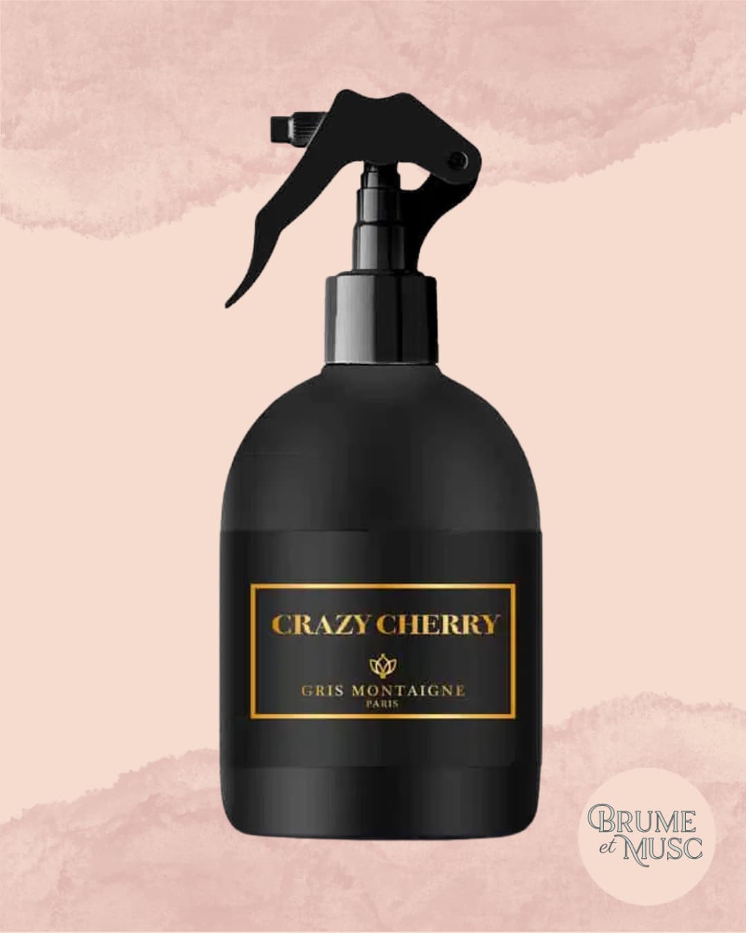 Flacon du spray textile Crazy Cherry de Gris Montaigne - Sillage cerise noire et liqueureux