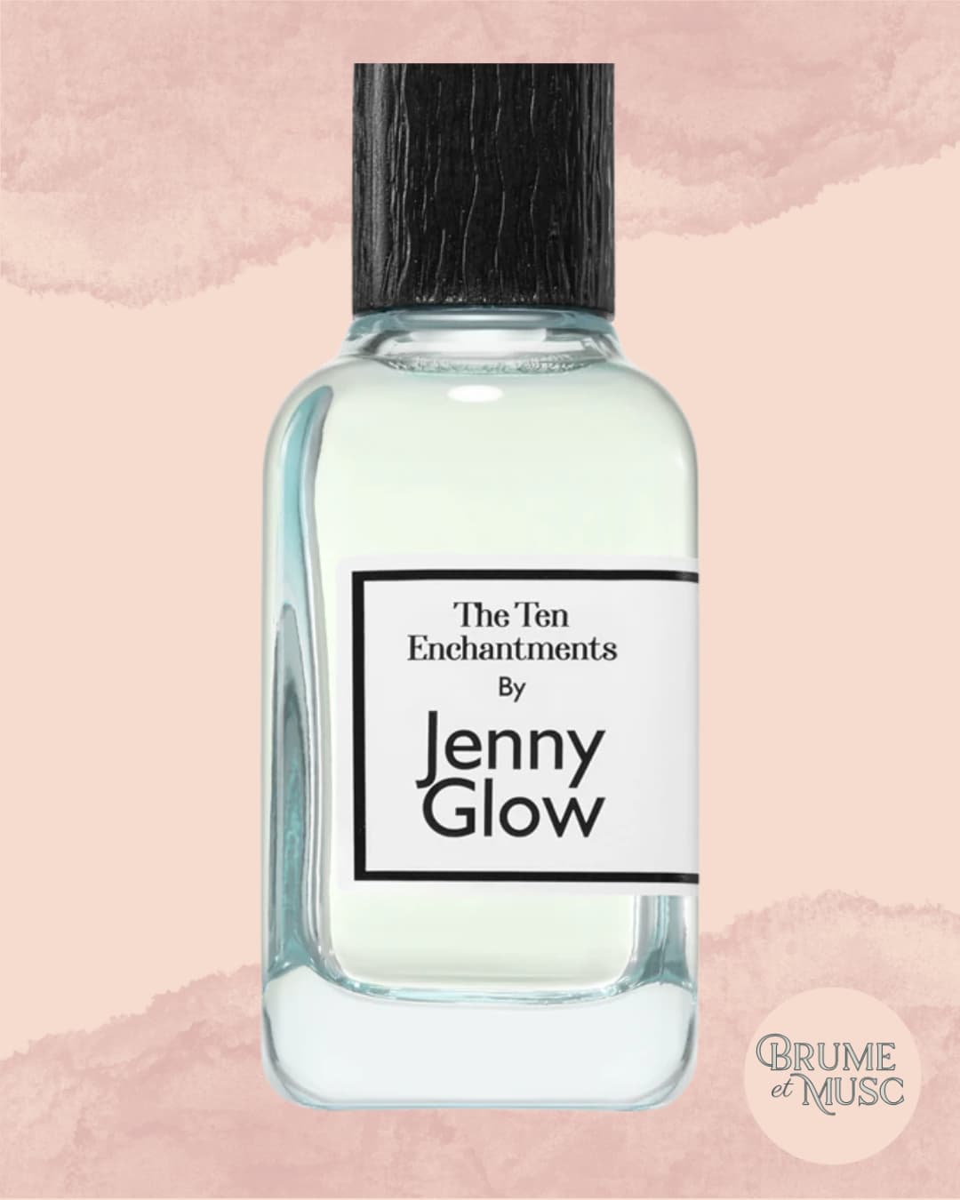Flacon de parfum The Ten Enchantements par Jenny Glow, sillage boisé gourmand orange, caramel et patchouli.